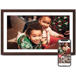 Frameo Digital Picture Frame  15.6 Inch, 32GB, Black Walnut {G50-1004}